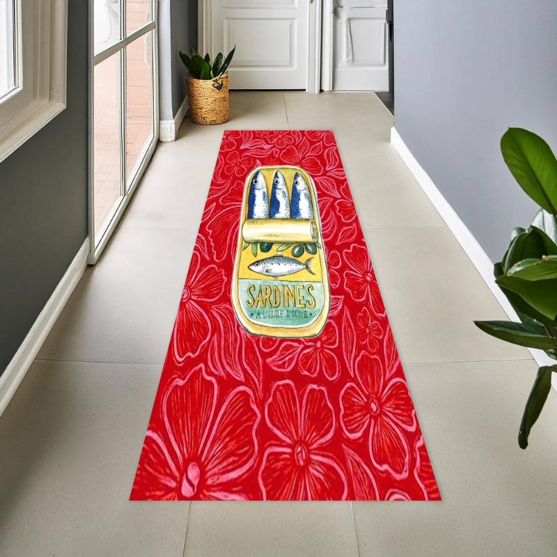 Wholesale Commercial Printing - Retro Canned Sardine Long Runner Rug