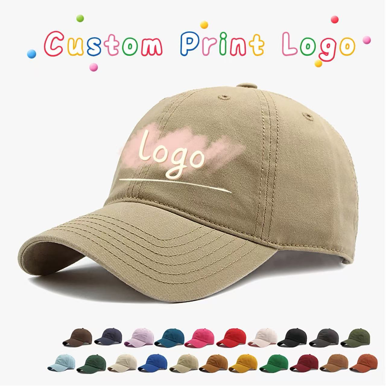 Company Profile Printing - Customized Printed Logo Soft Top Baseball