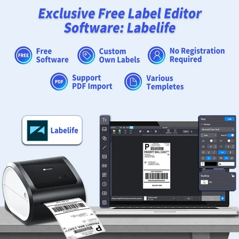 Wireless Bluethooth Shipping P - Commercial Shirt Printing Machine recension och pris