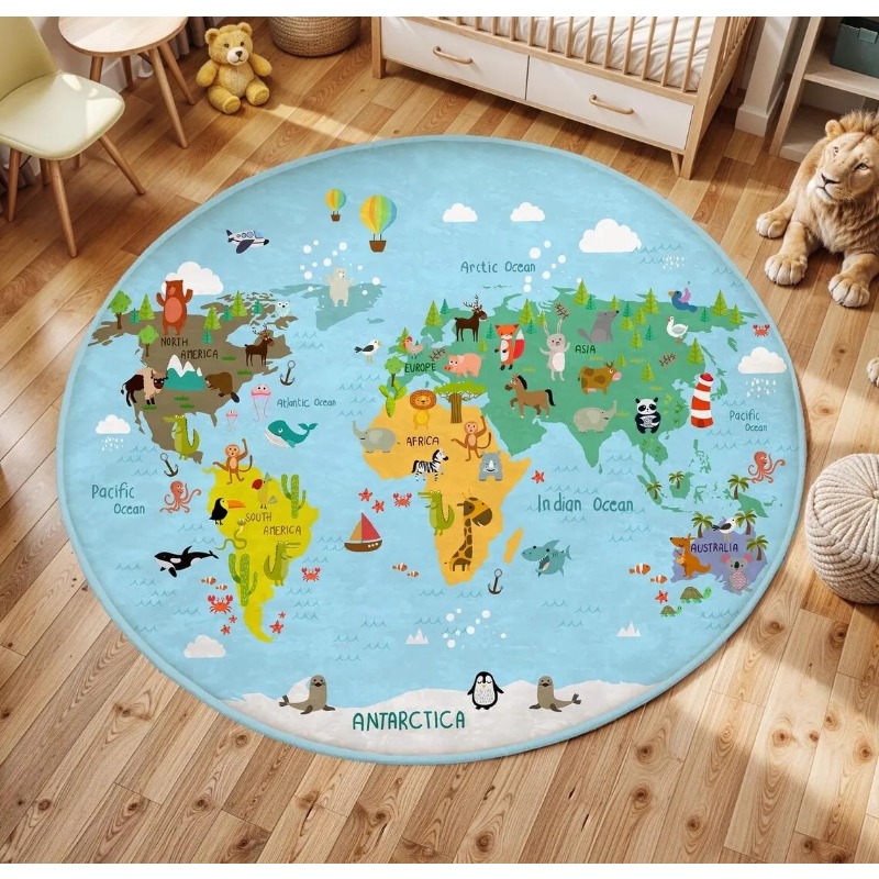  Play Round Floor Mat Animal W - Wholesale Commercial Printing recension och pris